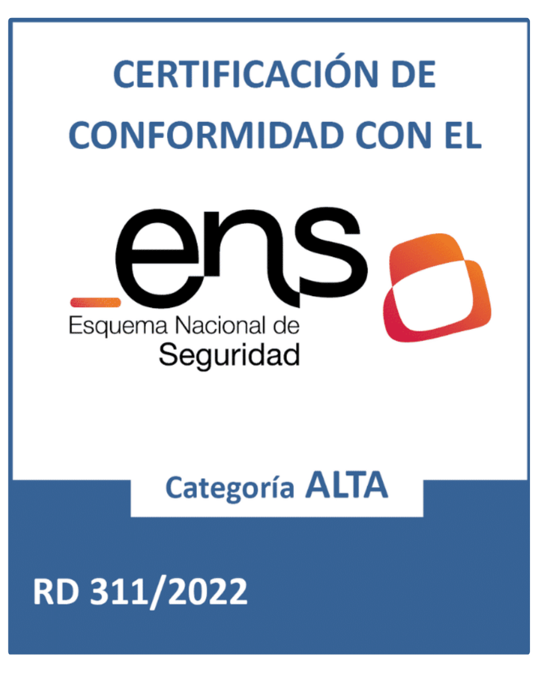 Certificación ENS Categoría Alta